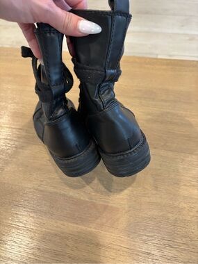 Nina Black Kids Mid-Calf Pull-On Boots